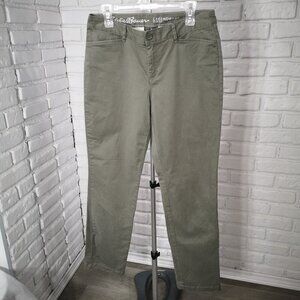Eddie Bauer Legend Wash Stretch Ladies Size 8 Green Curvy Straight Pants